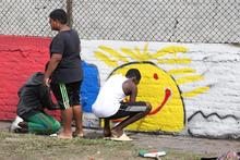 Con murales y siembra de &aacute;rboles, se embelleci&oacute; punto impactada por arrojo de residuos 