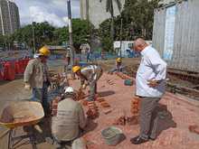 Intensifican obras de espacio p&uacute;blico en el Parque Central r&iacute;o Cali