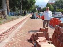 Intensifican obras de espacio p&uacute;blico en el Parque Central r&iacute;o Cali