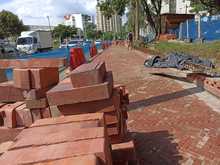 Intensifican obras de espacio p&uacute;blico en el Parque Central r&iacute;o Cali