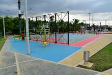 Alcaldía de Cali y Ministerio de Vivienda entregaron nuevo  Parque  "Lago Azul" que beneficiará a la comunidad del oriente de la ciudad. 