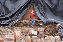 Inician recolecci&oacute;n de materiales en fachada de la Iglesia de San Francisco
