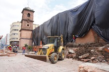 Inician recolecci&oacute;n de materiales en fachada de la Iglesia de San Francisco