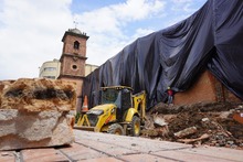 Inician recolecci&oacute;n de materiales en fachada de la Iglesia de San Francisco
