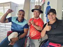 El campe&oacute;n nacional de bala vive el Mundial de Atletismo, desde la tribuna