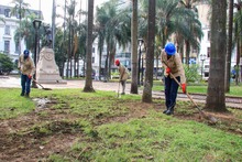 Con pasto esmeralda ponemos m&aacute;s bella la Plaza de Cayzedo