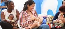  Mujeres gestantes y lactantes con sus ni&ntilde;os disfrutaron de talleres en la Semana de la Lactancia Materna