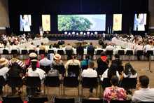 Representantes de cabildos urbanos entregan el documento &lsquo;Cap&iacute;tulo Ind&iacute;gena&rsquo; en la &lsquo;Cumbre del Litoral Pac&iacute;fico&rsquo;