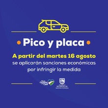 El martes inician las sanciones a conductores que incumplan con la&nbsp; medida de &lsquo;pico y placa&rsquo;