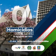 Agosto registra destacadas cifras en 2022 con respecto al delito de homicidio