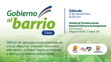 &lsquo;Gobierno al barrio&rsquo; llega a Silo&eacute; este s&aacute;bado 3 de septiembre