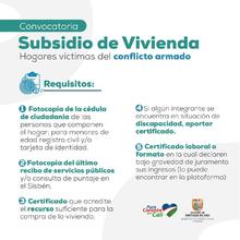 V&iacute;ctimas del conflicto armado podr&aacute;n acceder a una vivienda digna nueva o usada en Cali