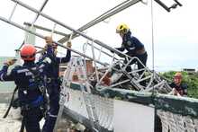 En Simulacro Municipal, organismos de socorro realizaron b&uacute;squeda y rescate de tres personas