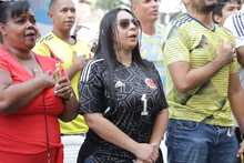 Familiares de las jugadoras y la hinchada disfrutaron de la final del Mundial Femenino en pantalla gigante
