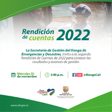 La Secretar&iacute;a de Gesti&oacute;n del Riesgo rendir&aacute; cuentas
