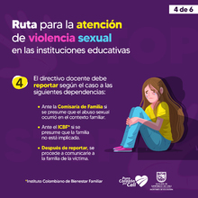 Si conoce un caso de violencia sexual en entornos educativos active la Ruta de Atenci&oacute;n 