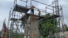 Comienza la instalaci&oacute;n de la estatua de Sebasti&aacute;n de Belalc&aacute;zar