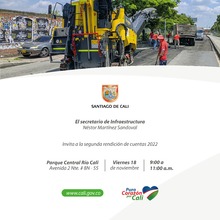 Infraestructura rendir&aacute; cuentas a la ciudadan&iacute;a el pr&oacute;ximo viernes 18 de noviembre