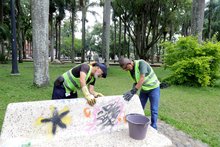 Unidad de Bienes y Servicios le puso manos al parque Central R&iacute;o Cali II