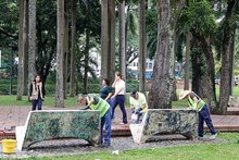 Unidad de Bienes y Servicios le puso manos al parque Central R&iacute;o Cali II