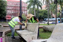 Unidad de Bienes y Servicios le puso manos al parque Central R&iacute;o Cali II