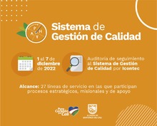 El 1 de diciembre inicia auditor&iacute;a de seguimiento al Sistema de Gesti&oacute;n de Calidad de la Alcald&iacute;a