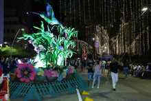 La magia del alumbrado navide&ntilde;o deslumbra a turistas extranjeros