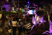 La magia del alumbrado navide&ntilde;o deslumbra a turistas extranjeros