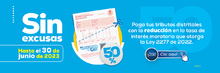 Descuento del 50% en tributos distritales hasta junio 30 de 2023