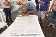 Pacto de Gobernanza con comerciantes de la plaza de mercado de Silo&eacute;