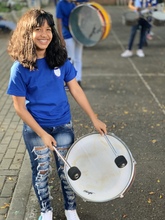 Banda m&uacute;sico marcial del Barrio Berl&iacute;n recibe sus insumos musicales