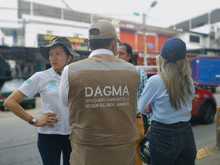 Dagma entrega varios separadores verdes a la ciudad