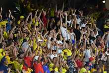Colombia tuvo la mejor hinchada en su encuentro contra Brasil, en el Suramericano de F&uacute;tbol Sub20
