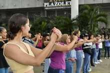 M&aacute;s de 30 mujeres de la Secretar&iacute;a de Seguridad y Justicia hicieron parte de la actividad de Defensa Personal