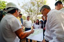 Alcalde Ospina inspeccion&oacute; avances de la obra Parque Pac&iacute;fico 