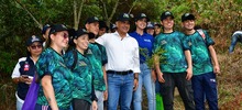 Becarios de Todas y Todos a Estudiar iniciaron la siembra de 7.000 &aacute;rboles en el Bosque de los Estudiantes