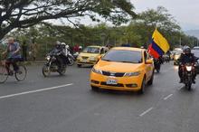 Sin contratiempos se cumpli&oacute; jornada de manifestaciones de taxistas en Cali