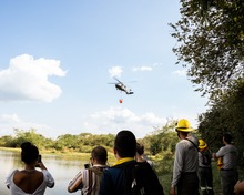 &lsquo;Bambi Bucket&rsquo;, el arma para sofocar posibles incendios en Cali