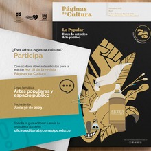 Convocatoria abierta de art&iacute;culos para la revista P&aacute;ginas de  Cultura Vol. 18