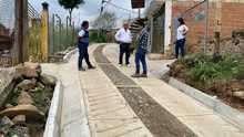 Infraestructura ejecut&oacute; placas huellas en el corregimiento Montebello