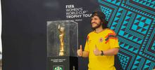 Imperdible la foto con el trofeo de la Copa Mundial Femenina en Cali