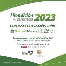Invitaci&oacute;n a la Primera Rendici&oacute;n de Cuentas Secretaria de Seguridad y Justicia Mayo 2023