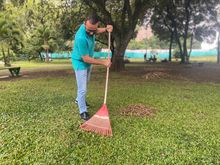 Parque de La M&uacute;sica se enluci&oacute; con jornada de limpieza y ornato