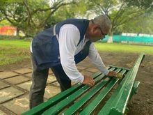 Parque de La M&uacute;sica se enluci&oacute; con jornada de limpieza y ornato