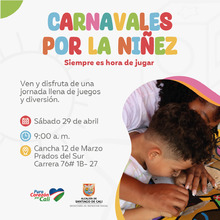 Ni&ntilde;os de Cali tendr&aacute;n dos carnavales en conmemoraci&oacute;n del D&iacute;a de la Ni&ntilde;ez