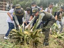 Estudiantes fueron protagonistas en recuperaci&oacute;n de punto impactado por residuos