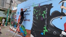 Infraestructura entrega mural &lsquo;Masculinidades no violentas y equitativas&rsquo; para reivindicar rol de la mujer