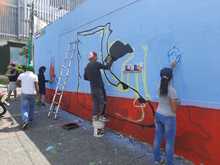 Infraestructura entrega mural &lsquo;Masculinidades no violentas y equitativas&rsquo; para reivindicar rol de la mujer