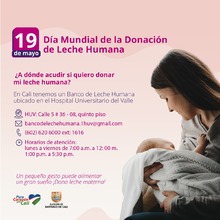 Este 19 de mayo se celebra el &lsquo;D&iacute;a Mundial de la donaci&oacute;n de leche humana&rsquo;