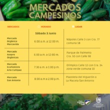 Fin de semana para ir a los &lsquo;mercados campesinos&rsquo;, comprar y felicitar a quienes cultivan nuestro campo